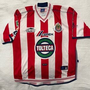 Chivas Atletica Alberto Coyote #6 Utileria Size L Soccer Jersey Liga MX 2000-01